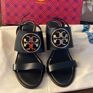 Tory Burch logo wedges- BRAND NEW!